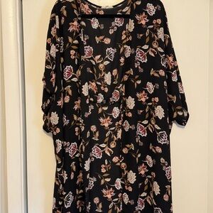 Maurices Black Floral Women's Top